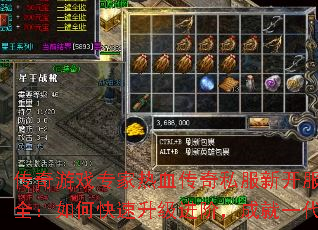 传奇游戏专家热血传奇私服新开服攻略大全:如何快速升级进阶,成就一代霸主 传奇游戏专家热血传奇私服新开服攻略大全:如何快速升级进阶,成就一代霸主