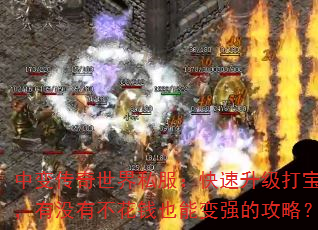 中变传奇世界私服:快速升级打宝,有没有不花钱也能变强的攻略? 中变传奇世界私服:快速升级打宝,有没有不花钱也能变强的攻略?