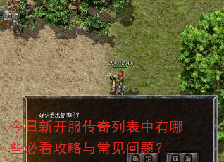 今日新开服传奇列表中有哪些必看攻略与常见问题? 今日新开服传奇列表中有哪些必看攻略与常见问题?