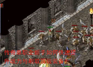 传奇单职业新手如何快速提升战力与刷取顶级装备? 传奇单职业新手如何快速提升战力与刷取顶级装备?