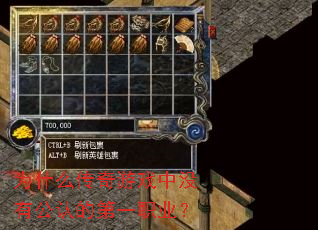 为什么传奇游戏中没有公认的第一职业? 为什么传奇游戏中没有公认的第一职业?