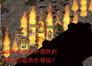 如何快速提升傲世群雄变态版角色等级? 如何快速提升傲世群雄变态版角色等级?