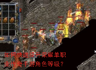 如何快速提升荣耀单职业传奇手游角色等级? 如何快速提升荣耀单职业传奇手游角色等级?