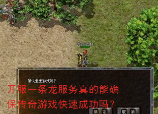 开服一条龙服务真的能确保传奇游戏快速成功吗? 开服一条龙服务真的能确保传奇游戏快速成功吗?